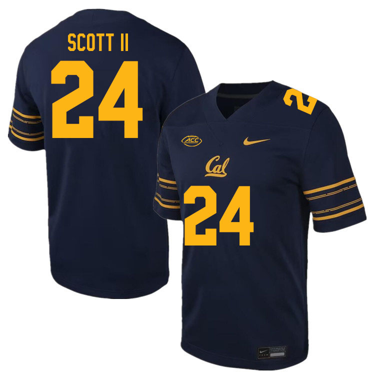 California Golden Bears #24 Marcus Scott II ACC Conference College Football Jerseys Stitched Sale-Navy